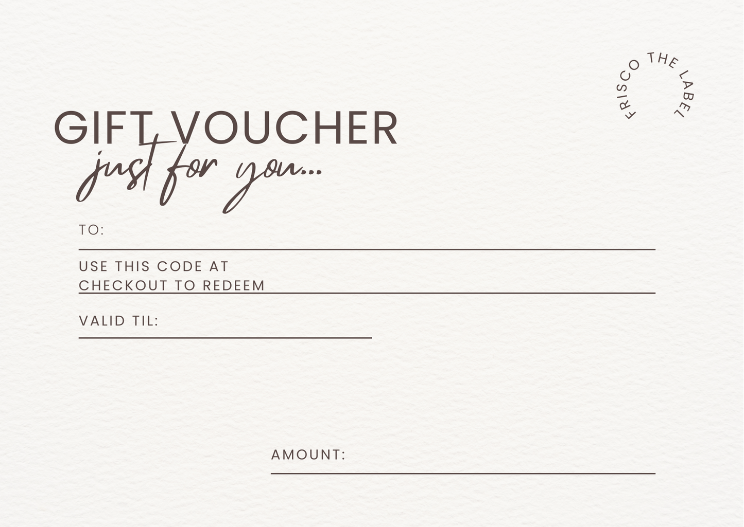 Frisco Gift Card