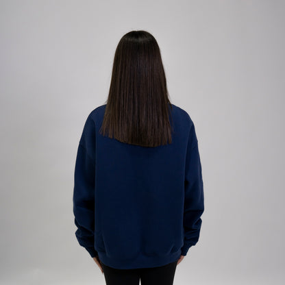 NAVY ZIP CREW