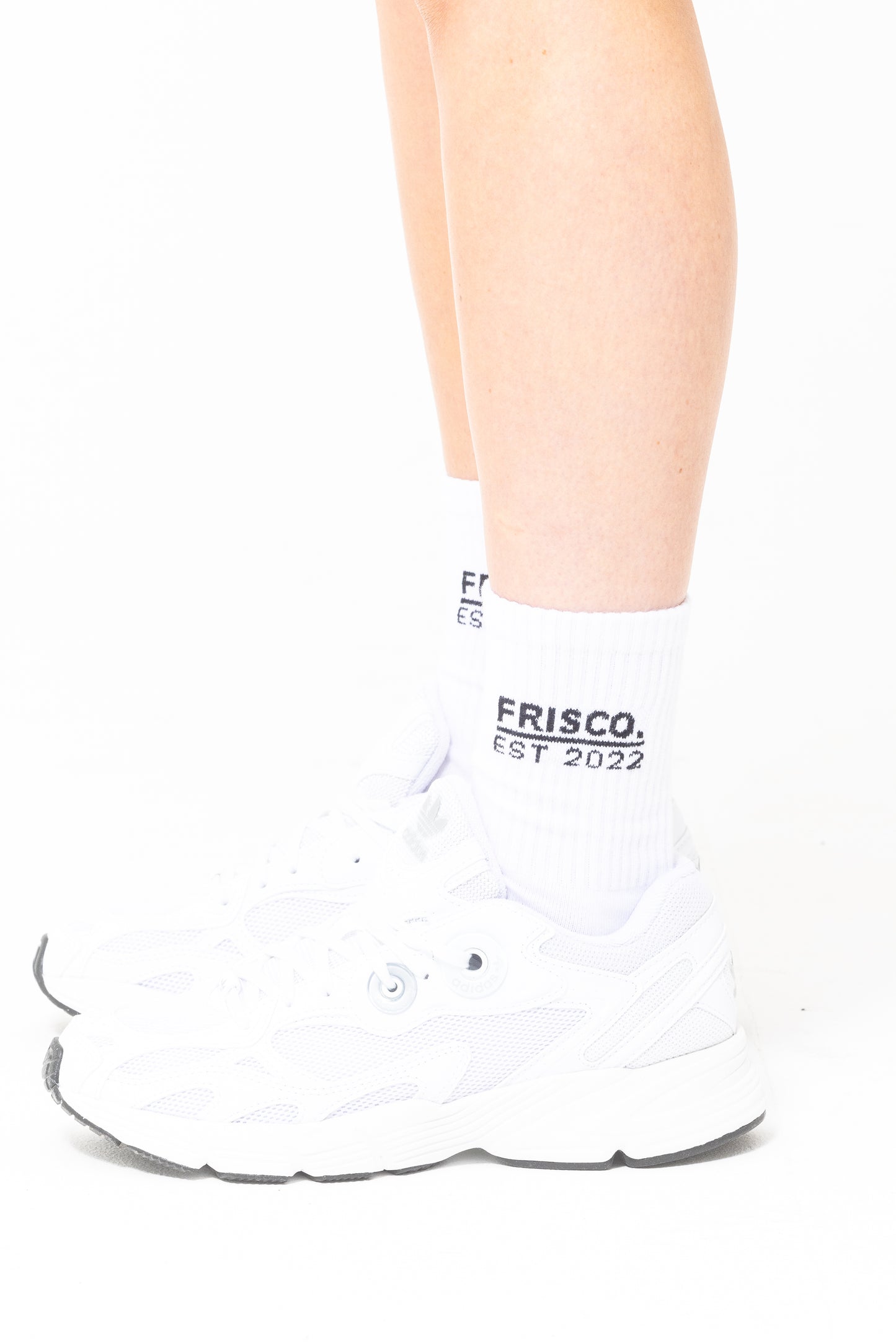 Frisco White Heritage Print sock Unisex OS