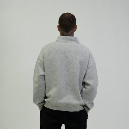 GREY ZIP CREW