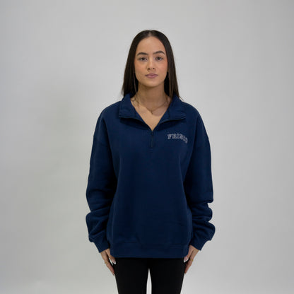 NAVY ZIP CREW