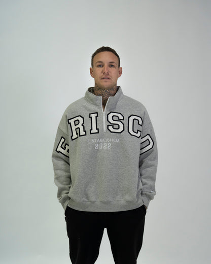 GREY ZIP CREW