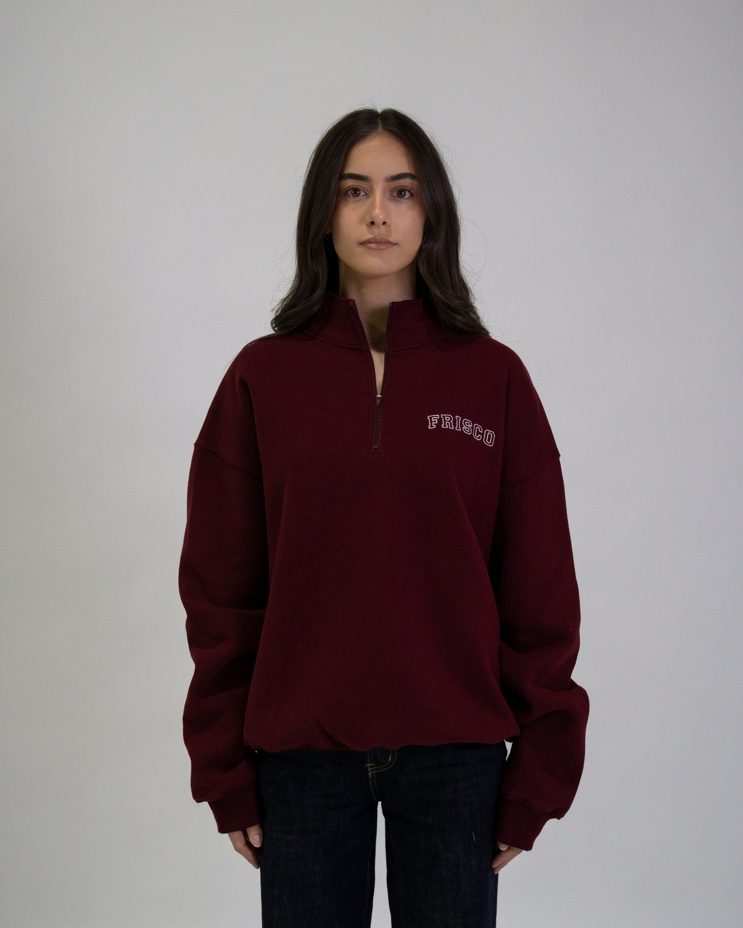 MOROON ZIP CREW