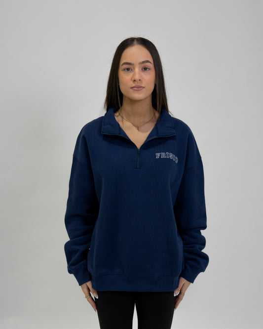 NAVY ZIP CREW