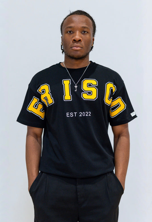 VARSITY 2.0 TEE BLACK & ORANGE