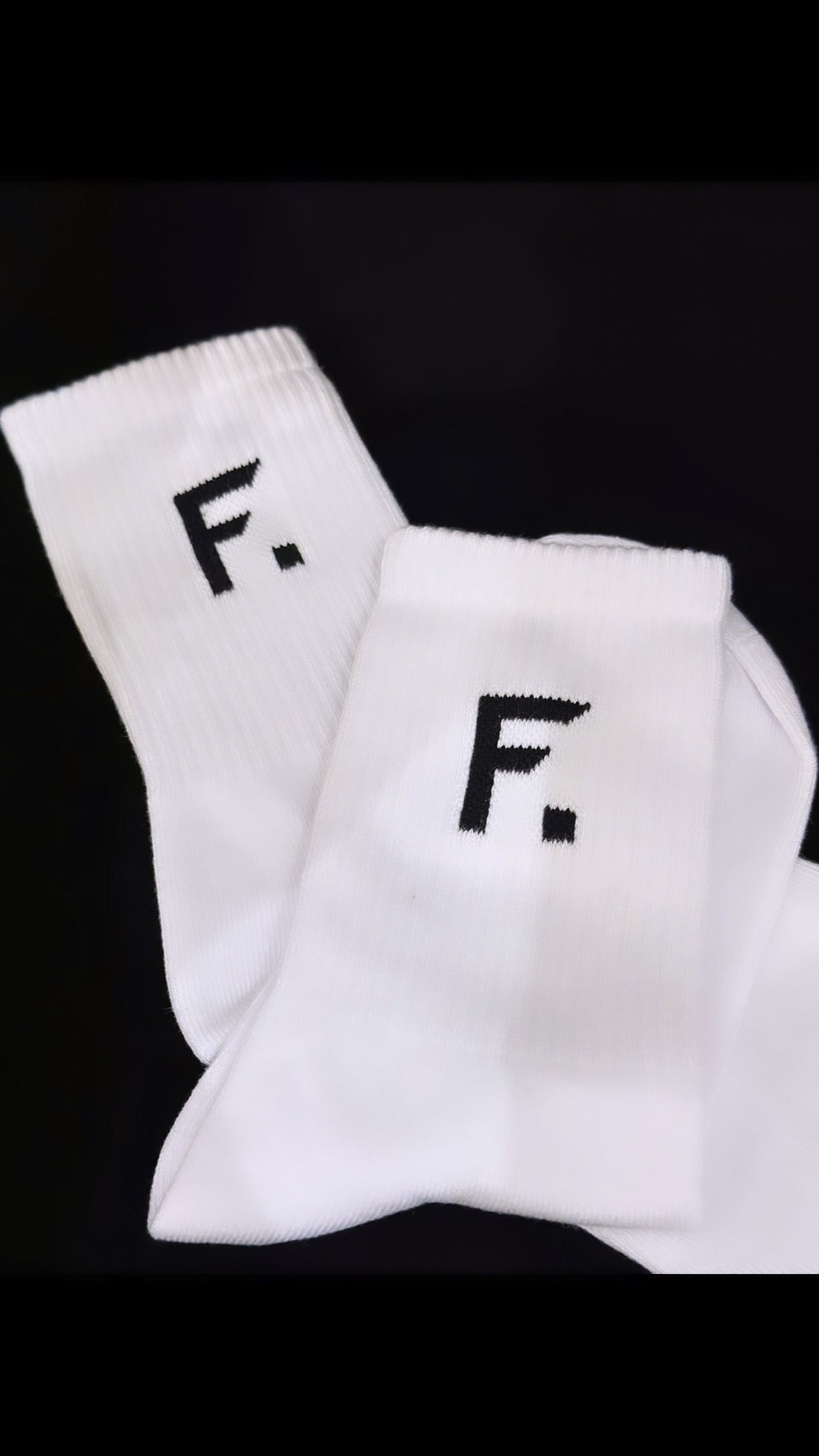 Frisco F unisex logo sock white OS