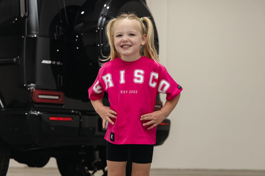 The Varsity Tee Dark Pink Childrens