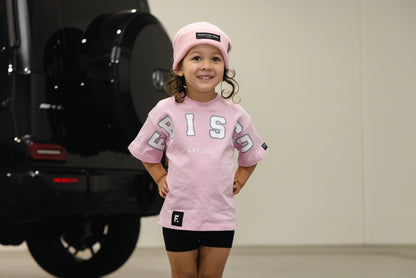 The Varsity Tee Light Pink & White Childrens