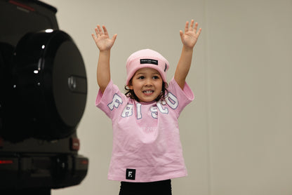 The Varsity Tee Light Pink & White Childrens